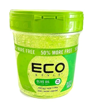 Гель для укладки Ecoco стайлинг всех типов волос сильной фиксации, для придания формы и блеска с оливковым маслом 600 мл Eco Style Olive Oil