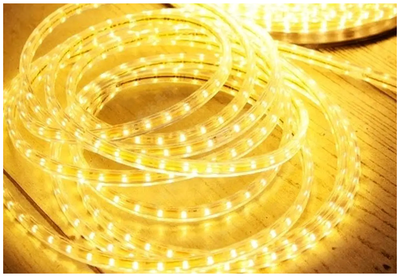 Уличная светодиодная гирлянда 10м 600 LED 220В квадратная теплый белый IP68 статический режим SQ-27025