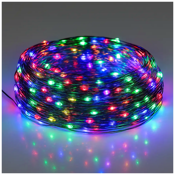 Гирлянда нить 50 м 500 LED USB зеленый провод мультиколор для декора помещений и мероприятий SQ-28814