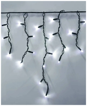 Гирлянда бахрома уличная 150 LED 10x0.6м черный каучук 220В для декора улицы SQ-26923