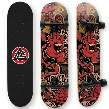 Скейтборд дерев'яний графіті BavarSport Skateboard Graffiti 4411-12 розмір 78х20см