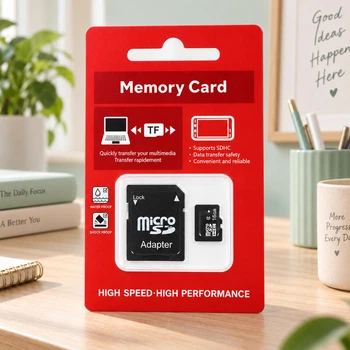 Карта памяти microSD 16 ГБ с SD-адаптером (Флешка для телефона)