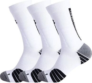 Носки Under Armour мужские баскетбольные махровые средней высоты, белые, 3 пары, размер 39-43