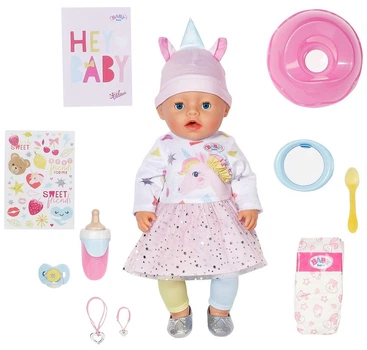 Интерактивная кукла пупс Baby Born Эмма-Единорог 43 см 836668 беби борн