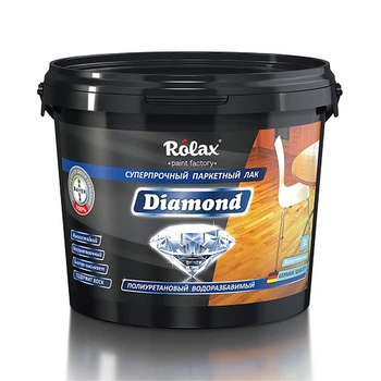 Лак паркетный полиуретановый водоразбавляемый Rolax Diamond полуматовый 1 л
