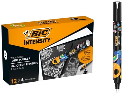 Набор акриловых маркеров BIC белый 12 шт (3086123775589)