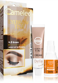 Крем-краска для бровей Delia cosmetics Cameleo тон 4.0 Коричневая, 15 мл