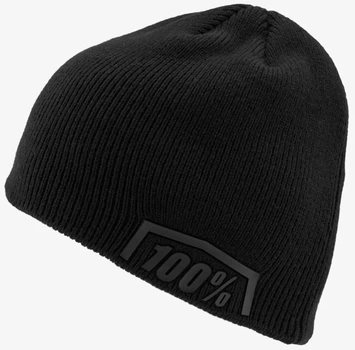 Шапка Ride 100% Beanie Icon двусторонняя чёрная, One Size