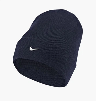 Шапка Nike Sportswear Beanie Cuffed Swoosh ONE SIZE Темно-синій CW6324-451