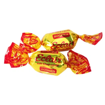 Карамель Roshen Еклер молочна з начинкою 0.250кг
