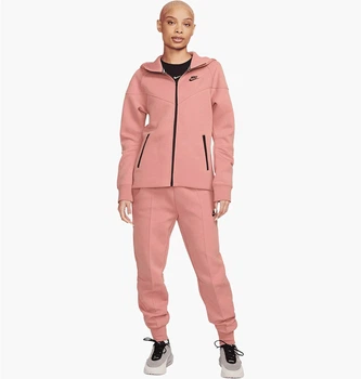 Спортивный костюм женской Nike Sportswear Tech Fleece Windrunner Tracksuit Pink XS Рожевий FB8338-618__FB8330-618