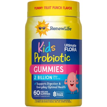 Пробиотики Renew Life Пробиотики для детей 2 млрд КОЕ вкус фруктового пунша Ultimate Flora Kids Probiotic Gummies,60 жевательных конфет