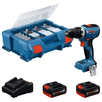 Аккумуляторная дрель-шуруповерт Bosch PRO GSR 18V-65, 2 акб 4.0 Ah, з/у, кейс Pick&Click L (06019N3207)