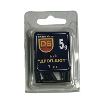 Грузило Днепр-Свинец "Дроп-шот" черный блистер (7 шт.) - 5 г, BLD-5GB