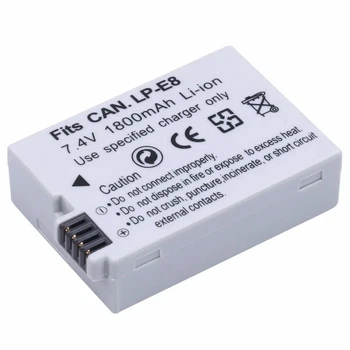 Аккумулятор LP-E8 1800mAh 7.4V Li-Ion для камер Canon EOS 550D, 600D, 650D, 700D