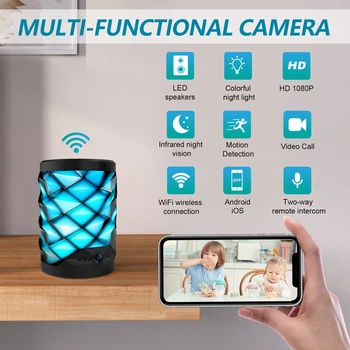 Міні Wi-Fi камера-колонка DIXSG Z21 1080P з нічним баченням