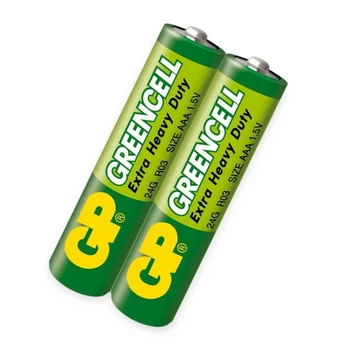 Батарейка AAA сольова 1.5V мініпальчик GP Greencell 2шт плівка