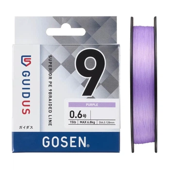 Шнур плетений Gosen GUIDUS PEx9 Purple 150 м #1.5 (15 кг), 9-жильний PE-шнур