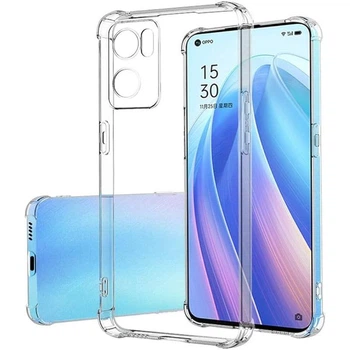 Чехол для OnePlus Nord N20 SE прозрачный с бронь углами с защитой камеры противоударный (борта выше экрана)