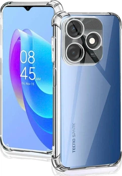 Чехол для Tecno Spark 10С (KI5m) с бронь углами и бортами выше экрана прозрачный с защитой камеры
