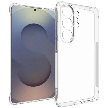 Чехол для Samsung Galaxy S26 Ultra с бронь углами и бортами выше экрана прозрачный с защитой камеры