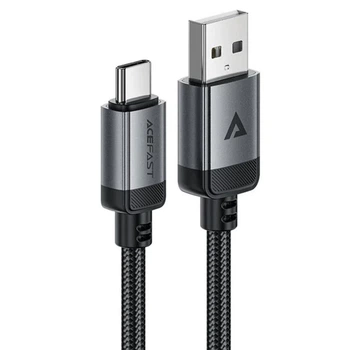 Кабель Acefast C20-04 USB - Type-C 3А 1.2 м у плетеній оплітці чорний