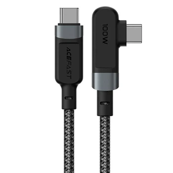Кабель Acefast C5-03 USB-C — USB-C 100W 2 м кутовий алюмінієвий сплав чорний