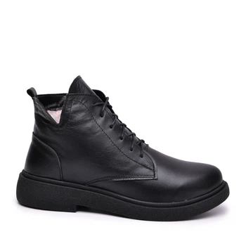 Женские зимние ботинки из натуральной кожи ITstyle Черные 39 25.5 см (031-АМ)