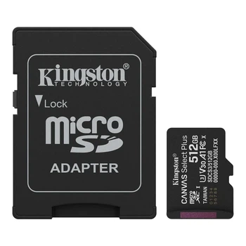Карта пам'яті microSDXC Kingston Canvas Select Plus 512 GB U3 V30 A1 з SD-адаптером