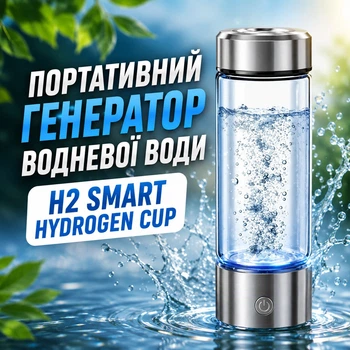 Портативный генератор водородной воды H2 Smart Hydrogen Cup, 420 мл