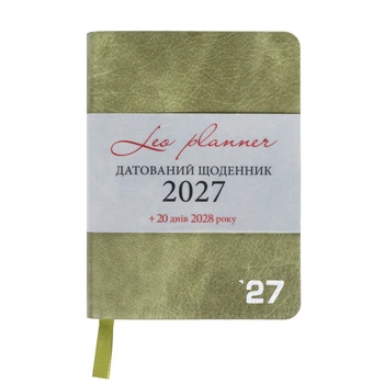 Дневник датированный 2027 Leo planner Prime A6 352 страницы зеленый (252736)