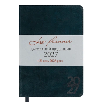 Дневник датированный 2027 Leo planner Case A5 368 страниц зеленый (252745)