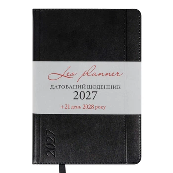 Дневник датированный 2027 Leo planner Legacy A5 368 страниц черный (252735)
