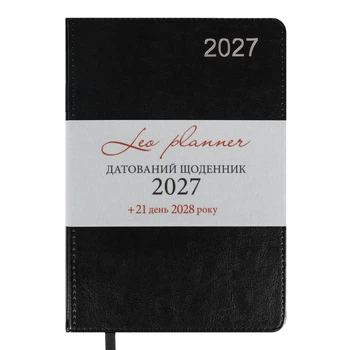 Дневник датированный 2027 Leo planner City A5 368 страниц черный (252754)