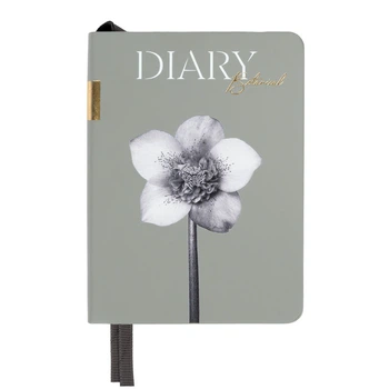 Дневник датированный 2027 Leo planner Botanic A6 352 страницы серый (252790)