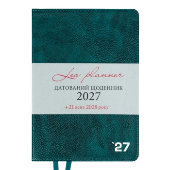 Дневник датированный 2027 Leo planner Prime A5 368 страниц зеленый (252730)