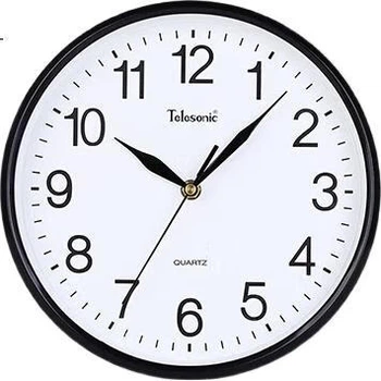 Настенные часы Telesonic для гостиной, не требуют сверления, простой дизайн, электронные кварцевые часы, декоративный элемент, 25 см.