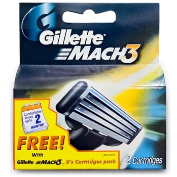 Сменные картриджи для бритья (лезвия) мужские Gillette Mach3, 2 шт