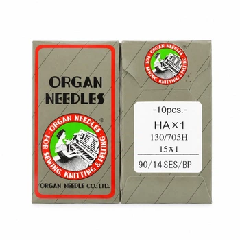 Иглы для трикотажа Organ HA×1 130/705H (15×1) №90/14 SES/BP, 10 штук (7460)