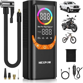 Портативний компресор з вбудованим акумулятором NEXPOW NP17 (Li-Ion, 6000 mAh, 80W)