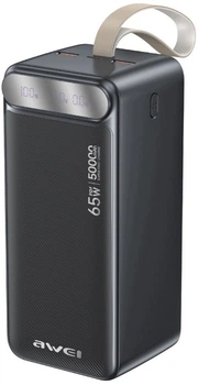 Powerbank Awei PA-81 50000 mAh 65W Black (6954284029551)