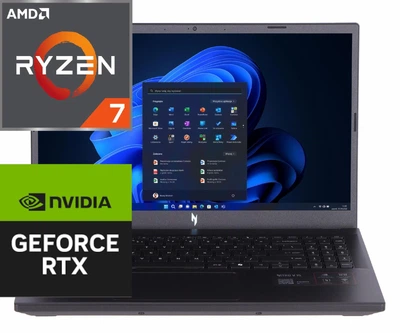 Ноутбук (2026) for gaming Acer Nitro V 15 Ryzen 7 170/ 16GB / 512GB/ RTX5060 / 15.6" 180Hz