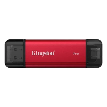 Портативный SSD Kingston Dual 1 TB USB 3.2 Gen 2 с разъемами USB-A и Type-C 3D NAND