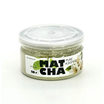 Японский зеленый чай матча с жасмином Tea Genius by OSMANTUS 50 г натуральная чайная пудра с ароматом жасмина