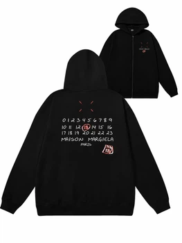 Чоловіча кофта демісезонна Maison Margiela на блискавці XL чорна (ZMM012)