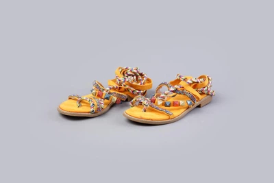 Босоніжки Styleloop з зав'язками та стразами 36 Помаранчевий (1689936)