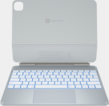 Чохол-клавіатура для планшета Typecase Edge Pro для Apple iPad Air 13" M2 2024 / M3 2025 / M4 2026 Silver ( KB206AU-129-D-SLV-WHT-U-US-C1)