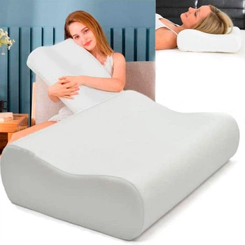 Ортопедическая подушка с эффектом памяти 50x29x10/7см, Memory Foam Pillow / Подушка анатомическая