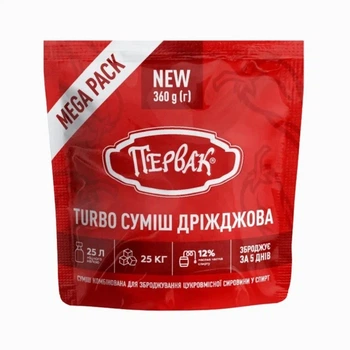Смесь Первак Львовские Дрожжи Для сбраживания MegaPack 360 г. (4820001613513)