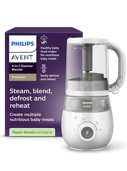 Philips Avent EasyPappa Plus 4-в-1 для приготовления детского питания: пароварка, блендер, размораживатель и подогреватель (3117659418)